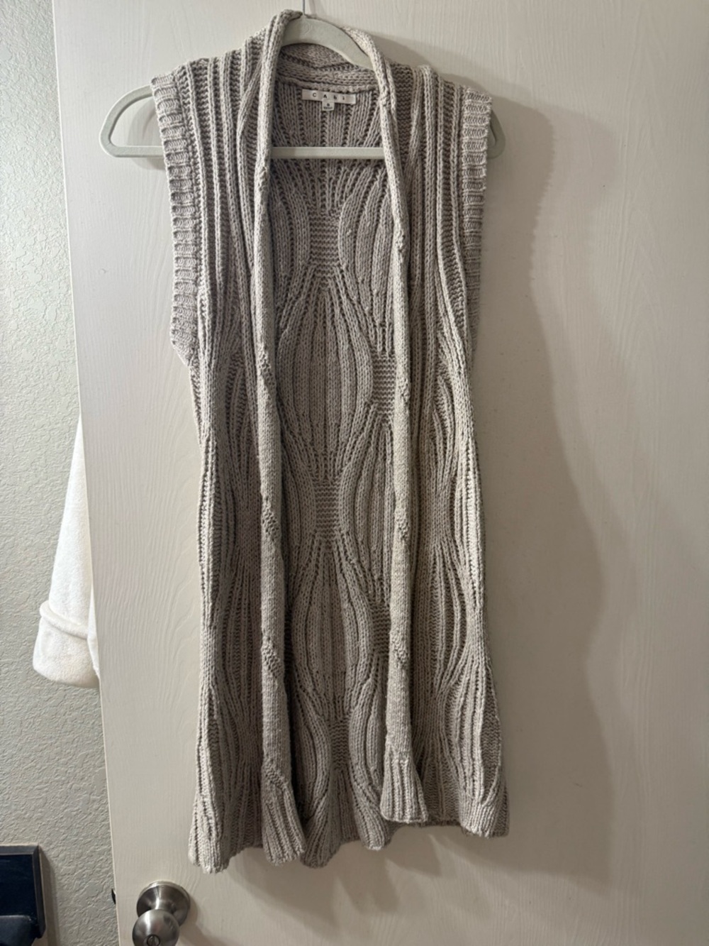 CAbi Cream Cable Knit Sweater